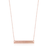 Souvenir Silver Necklace with Roman Numerals and Important Days
